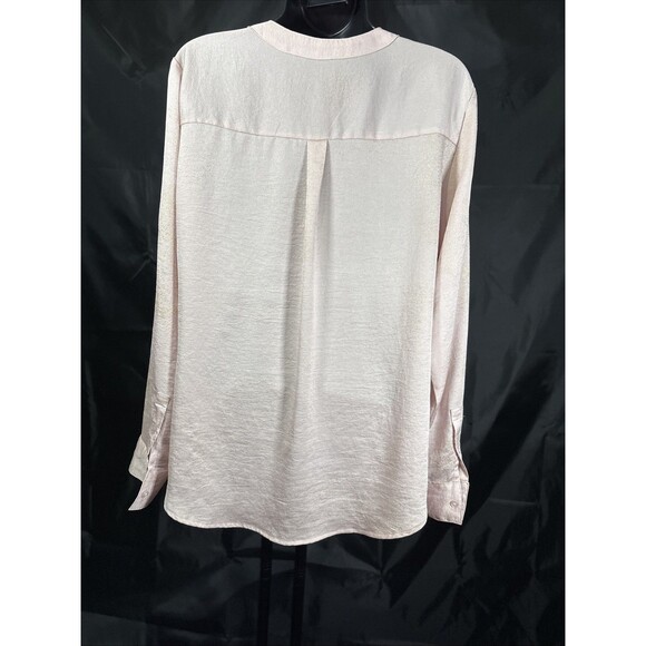 Express Crushed Satin Pink And Gold V-Neck Portofino Size M - Picture 5 of 12